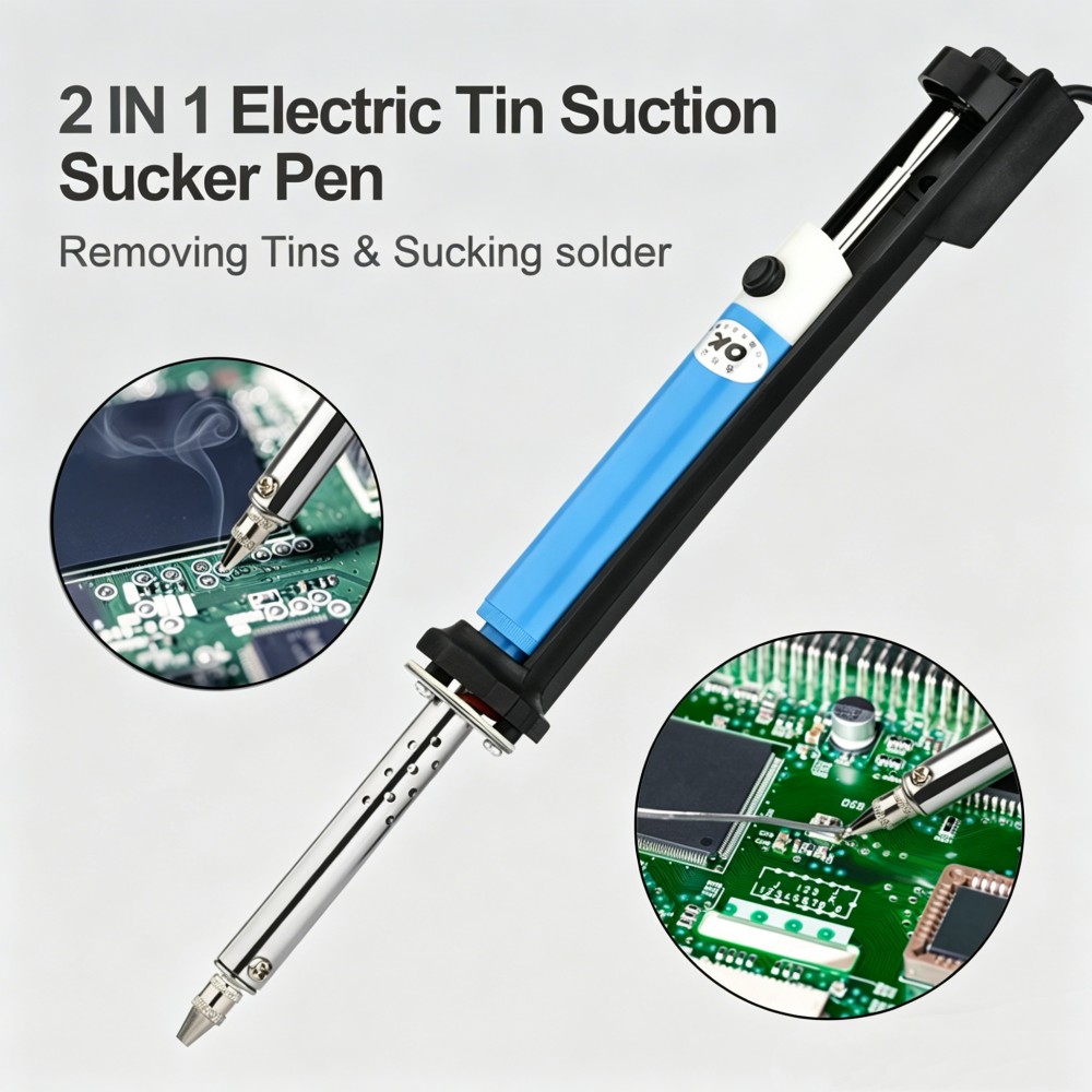 Desoldering Pump Electric Vacuum Station - 電気はんだ吸い取り機ペン AC 220V はんだごて 30W PCB