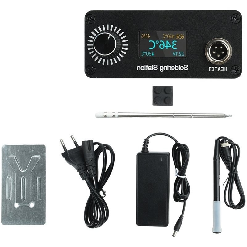 【A56X】T12 ポータブルミニデジタルはんだ付けステーシ - T12 Soldering Station Oled のレビューと価格