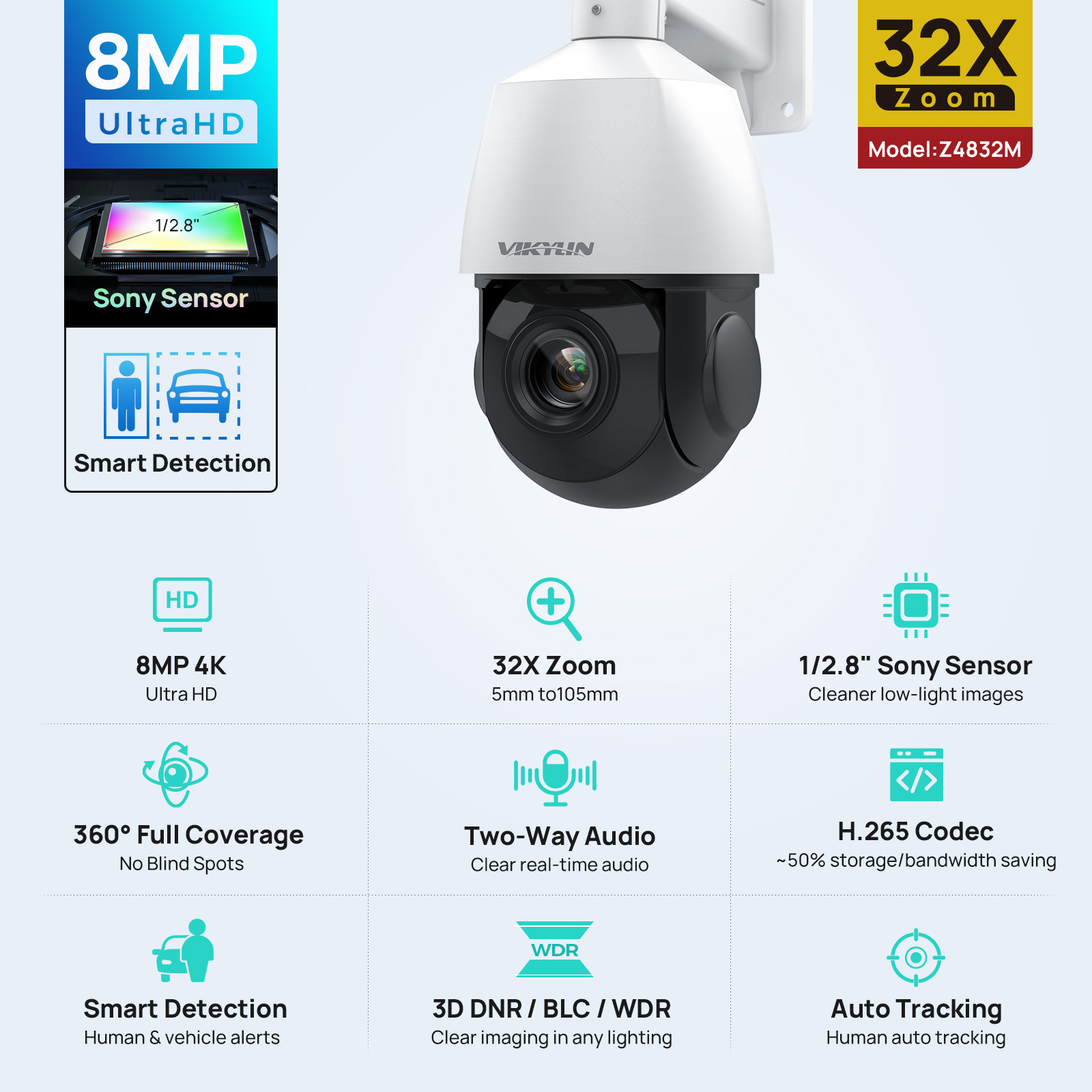 Vikylin 4K 8MP PTZ 32X ズーム 100 - 4K Microscope Camera Sony Sensor のレビューと価格