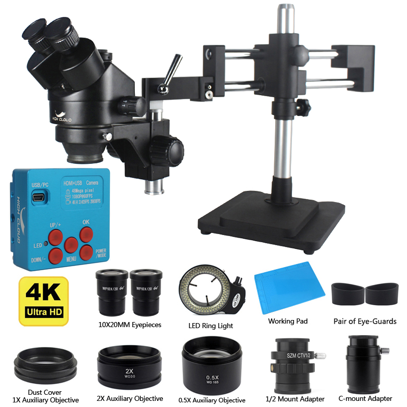 4K 48MP HDMI USB産業用カメラ 3.5X-90 - Simul-Focal Industrial Microscope 4K Hdmi のレビューと価格