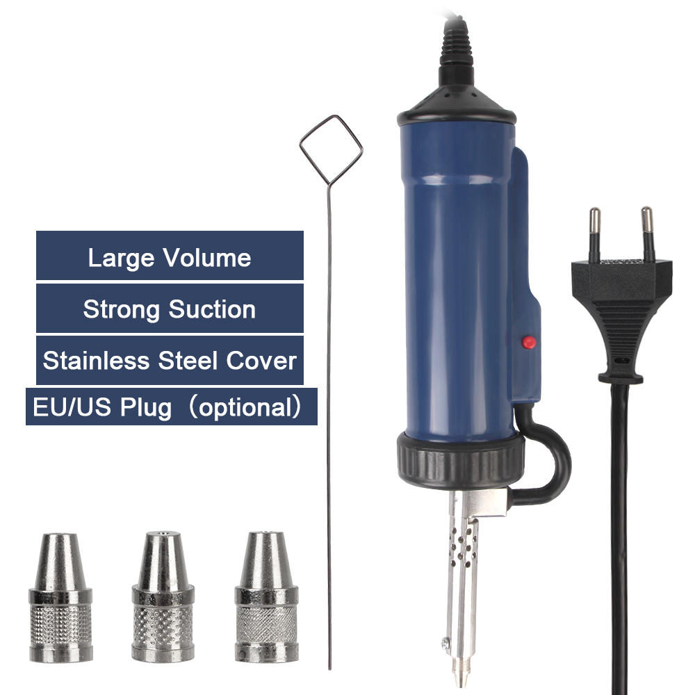 錫吸盤真空 3 吸引ノズル EU/米国プラグはんだ除去ポンプ - Desoldering Pump Electric Vacuum Station のレビューと価格